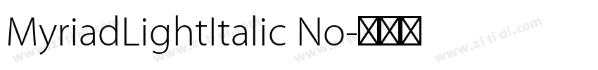 MyriadLightItalic No字体转换